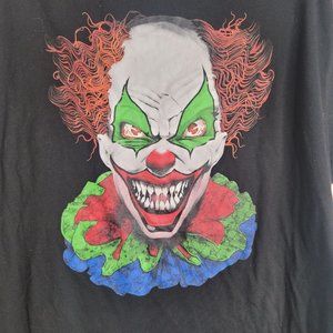 Celebrate Halloween Scary Creepy Clown T-Shirt Size XL Cotton Polyester